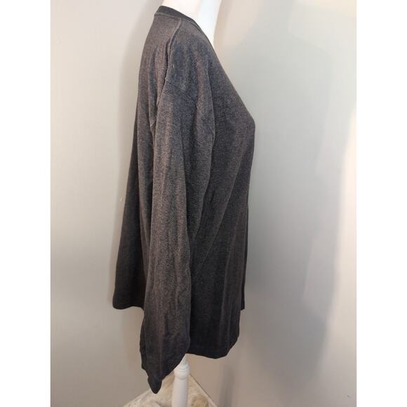 Men's Carhartt original fit outdoor gray LG long sleeve orange logo shirt - Picture 4 of 8